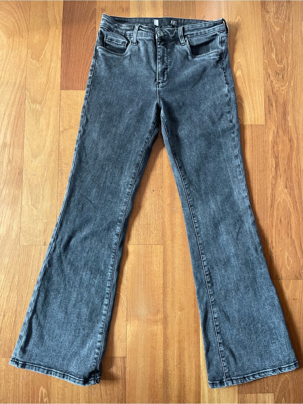 Kut from the Kloth Ana Black High Rise Flare Jeans